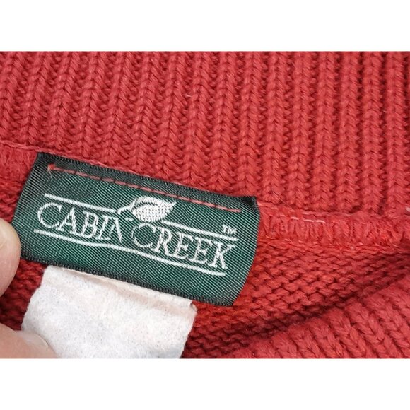 Vtg Womens Grandpa Sweater Sz Small Knit Polo 3D Red Black Blue 90s Fair Isle - Picture 4 of 6